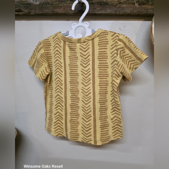Kate Quinn Yellow and Brown Down Shirt - Picture 2 of 4